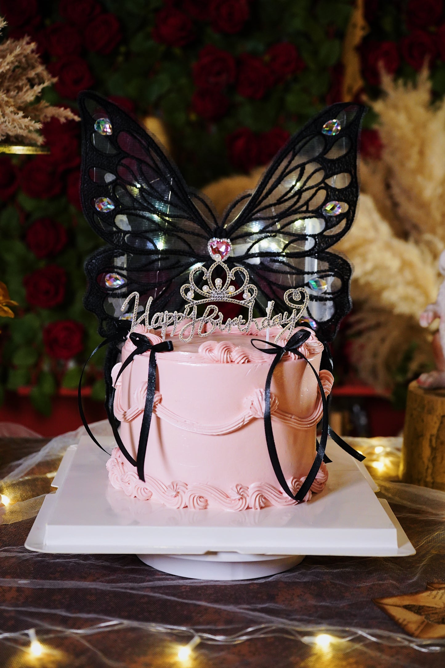 Vintage Coquette Butterfly Cake