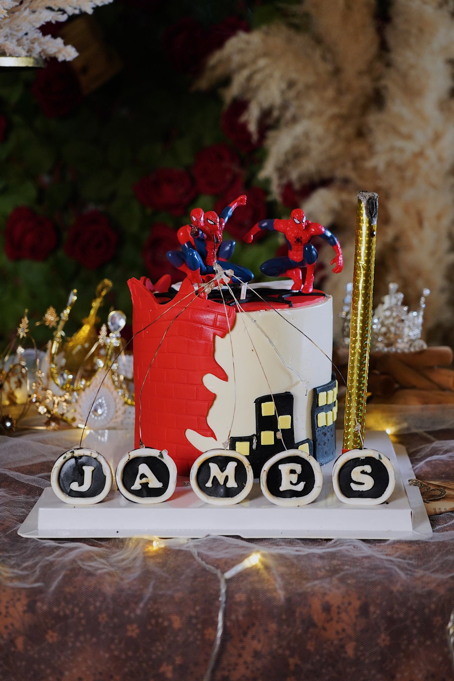 Spiderman Blazing Web Cake