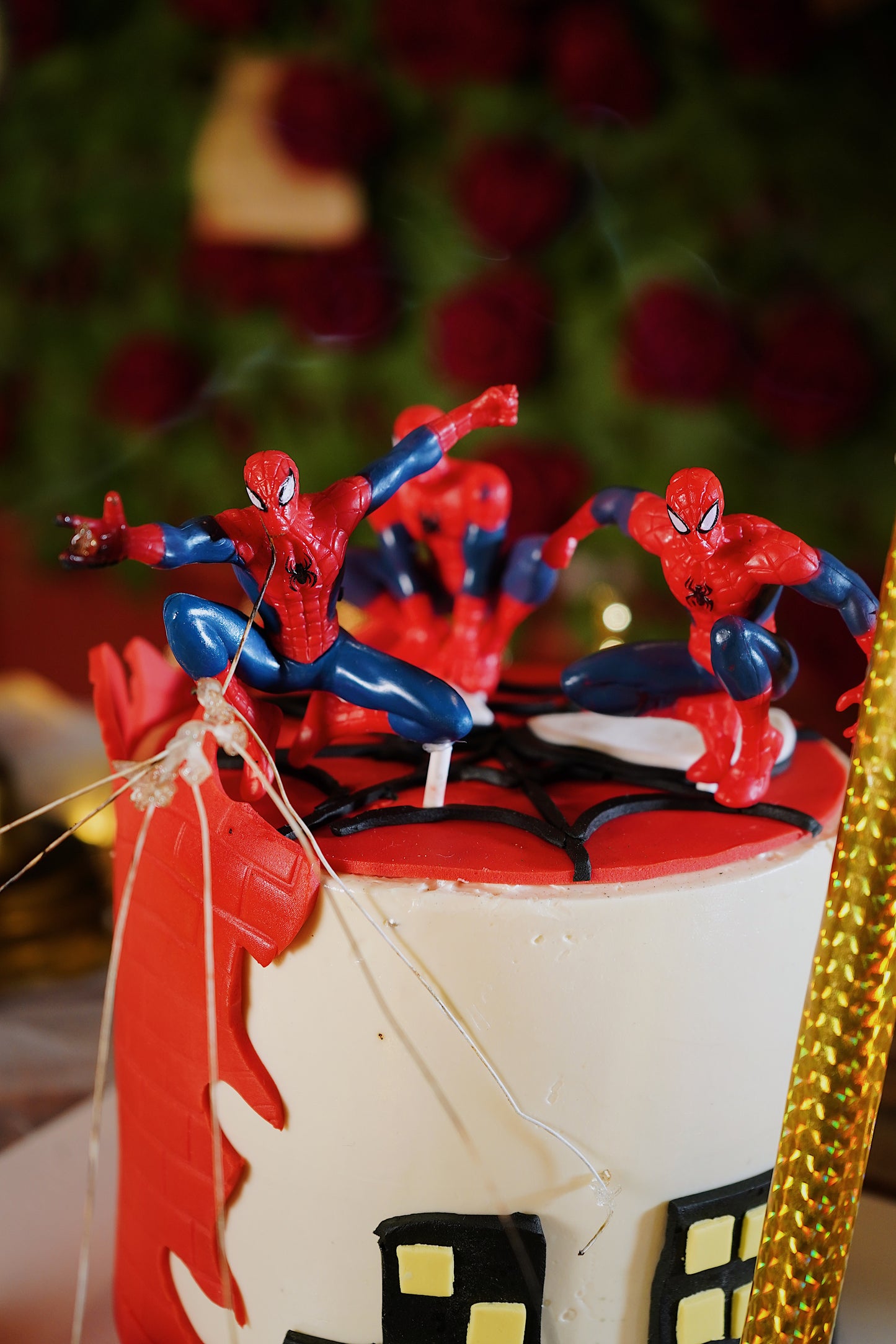 Spiderman Blazing Web Cake