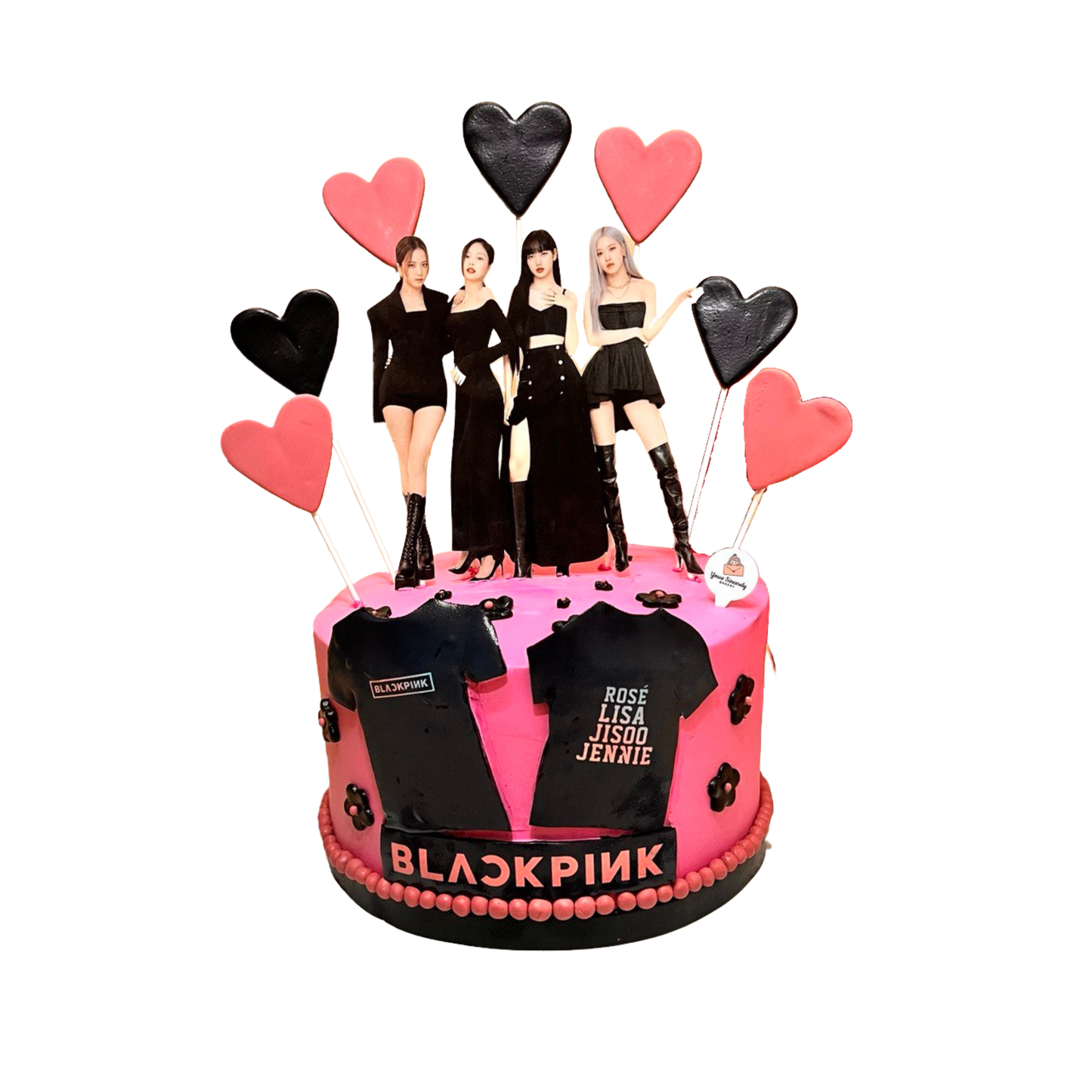Black Pink Korea Band Theme Customise Cake