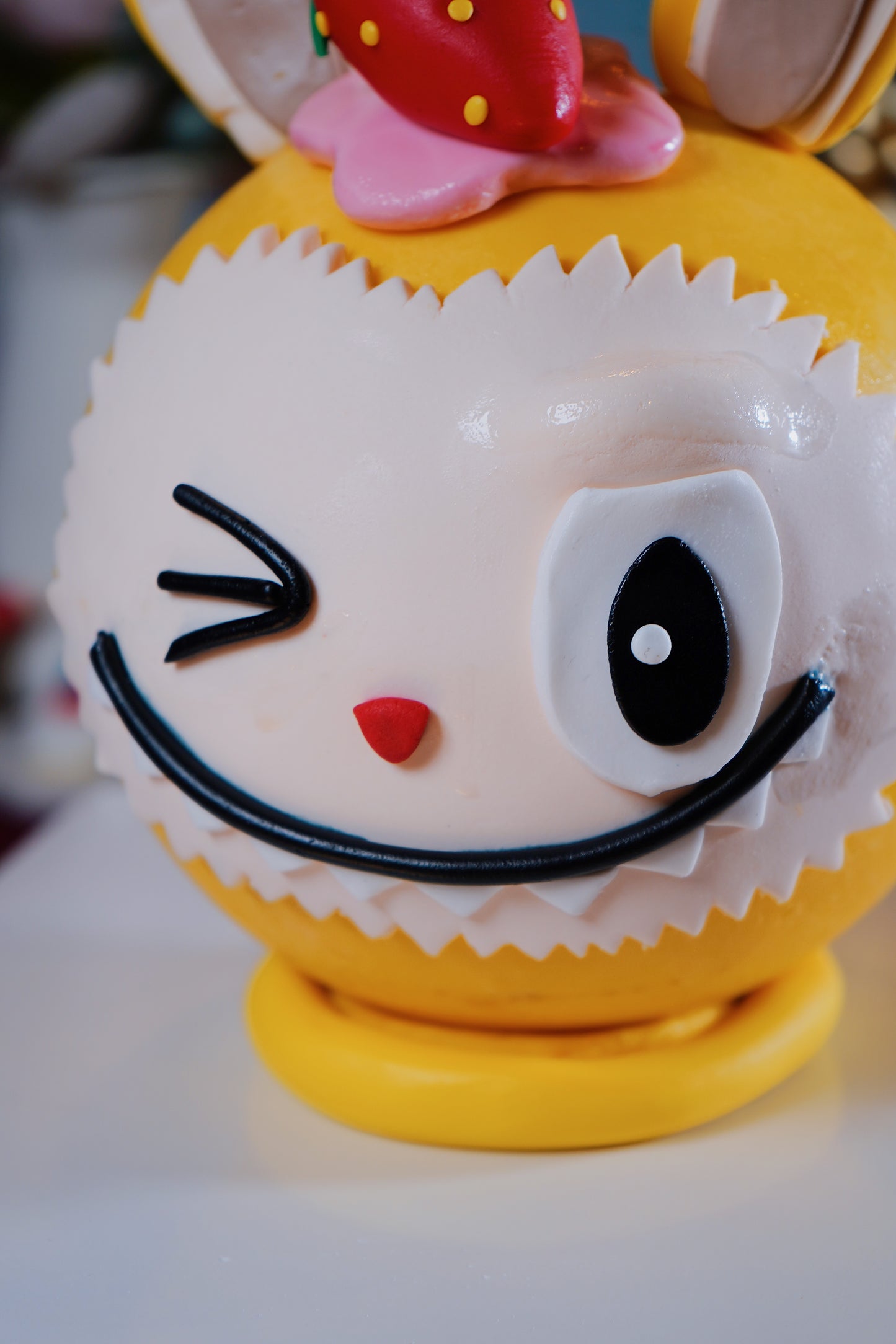 Yellow Labubu Pinata Cake