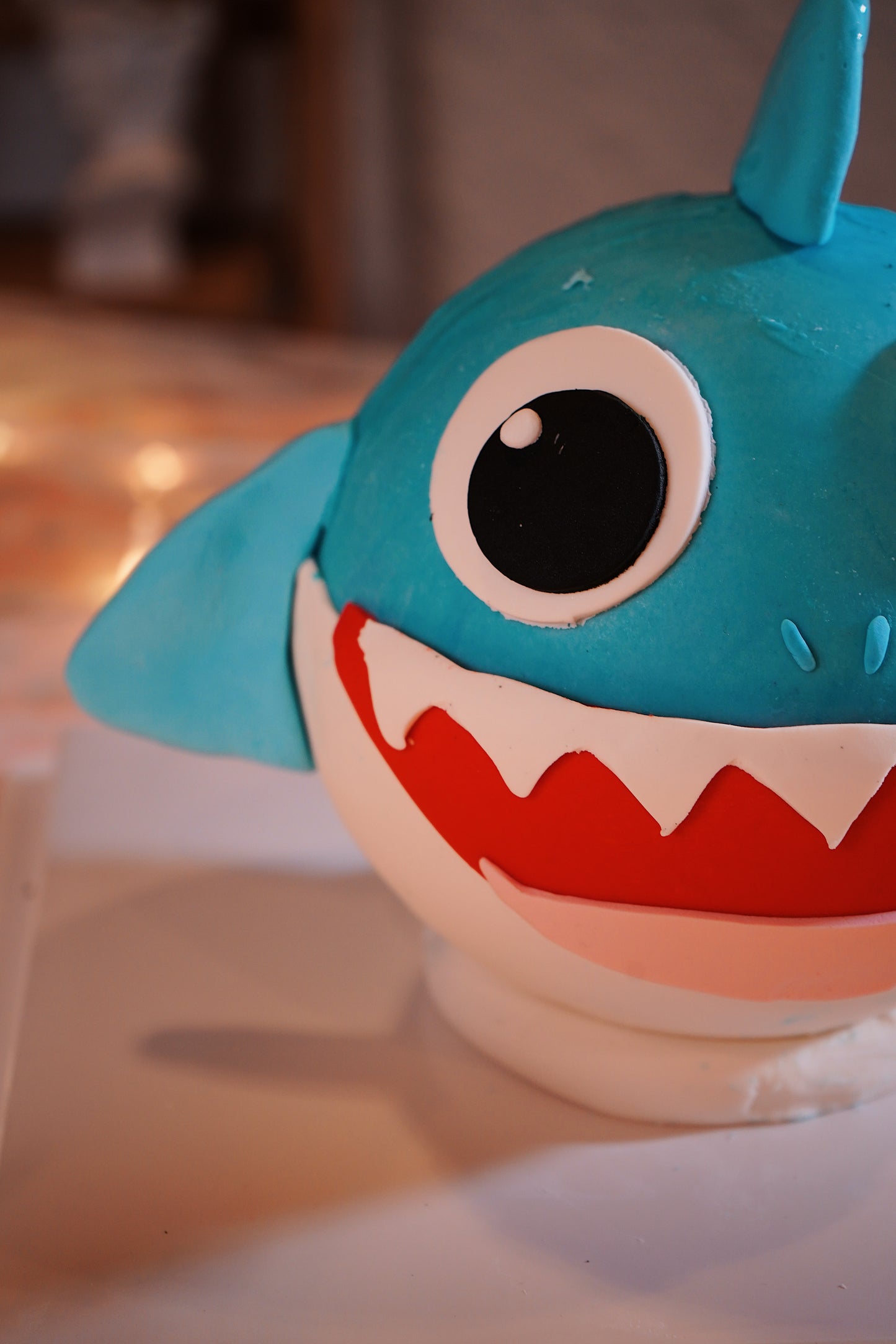 Blue Baby Shark Pinata Cake