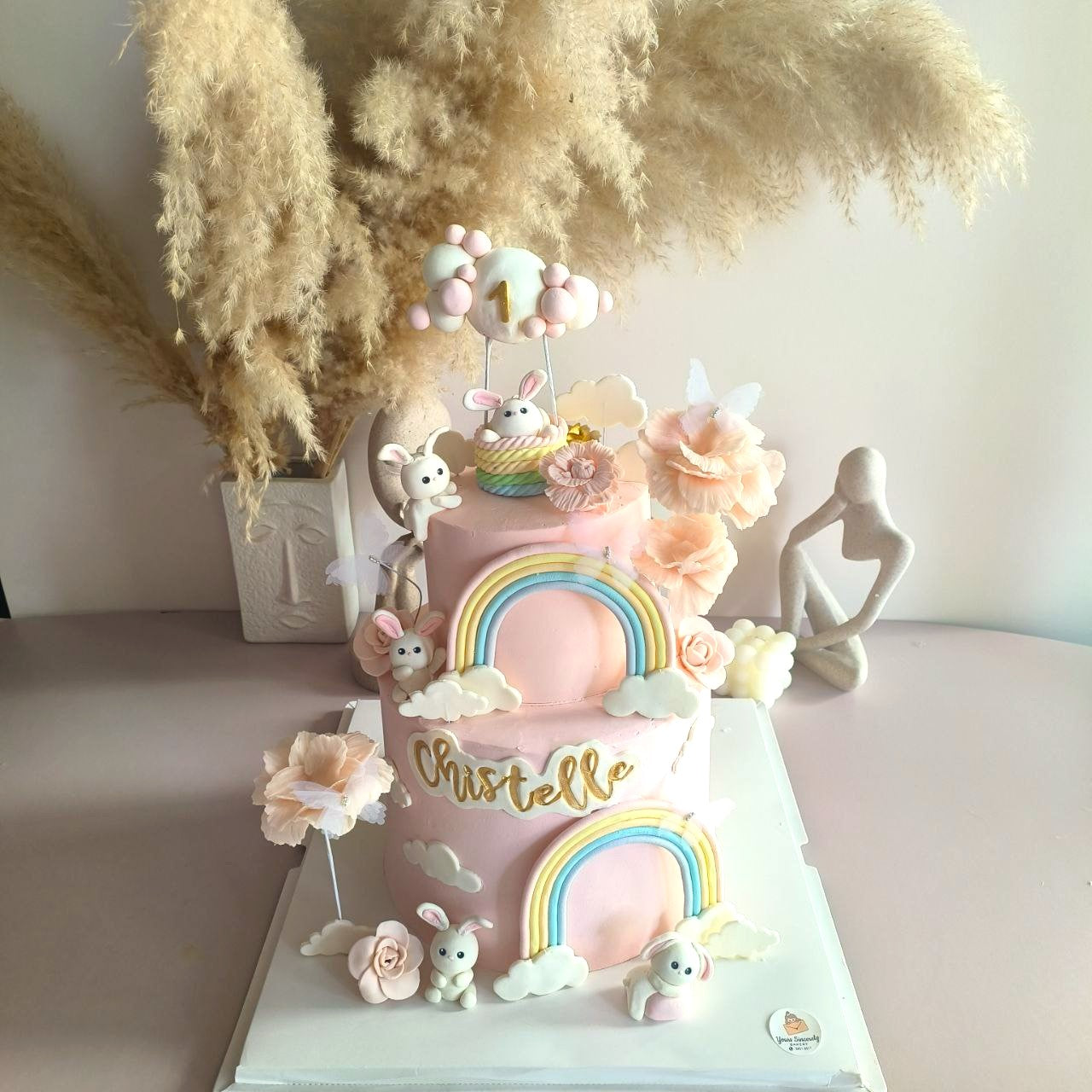 Bunny Rainbow Cake
