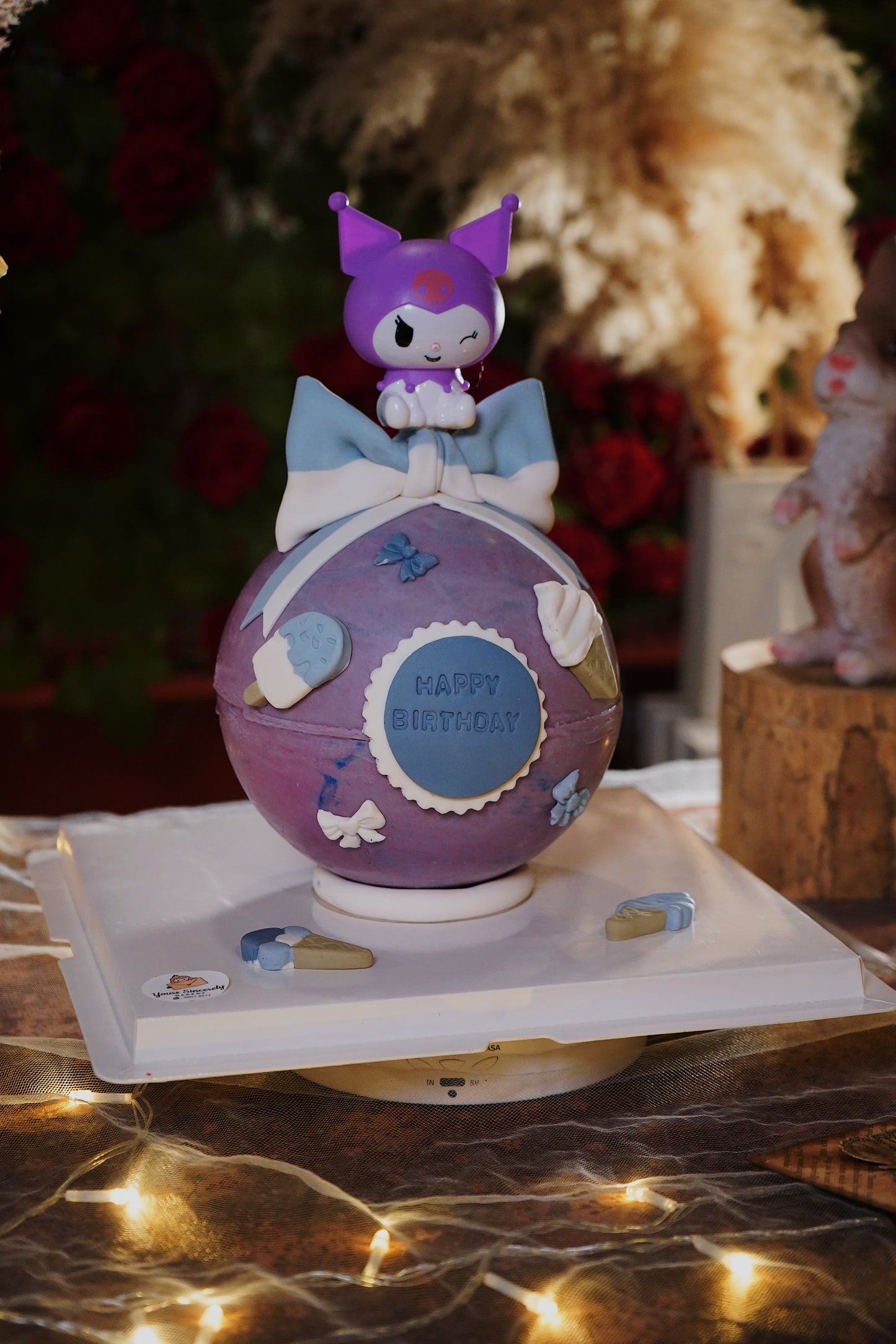 Purple Kuromi Pinata Cake