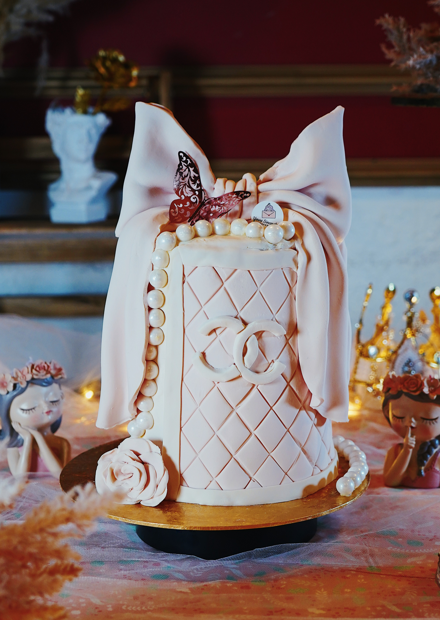 Pastel Pink Chanel Cake