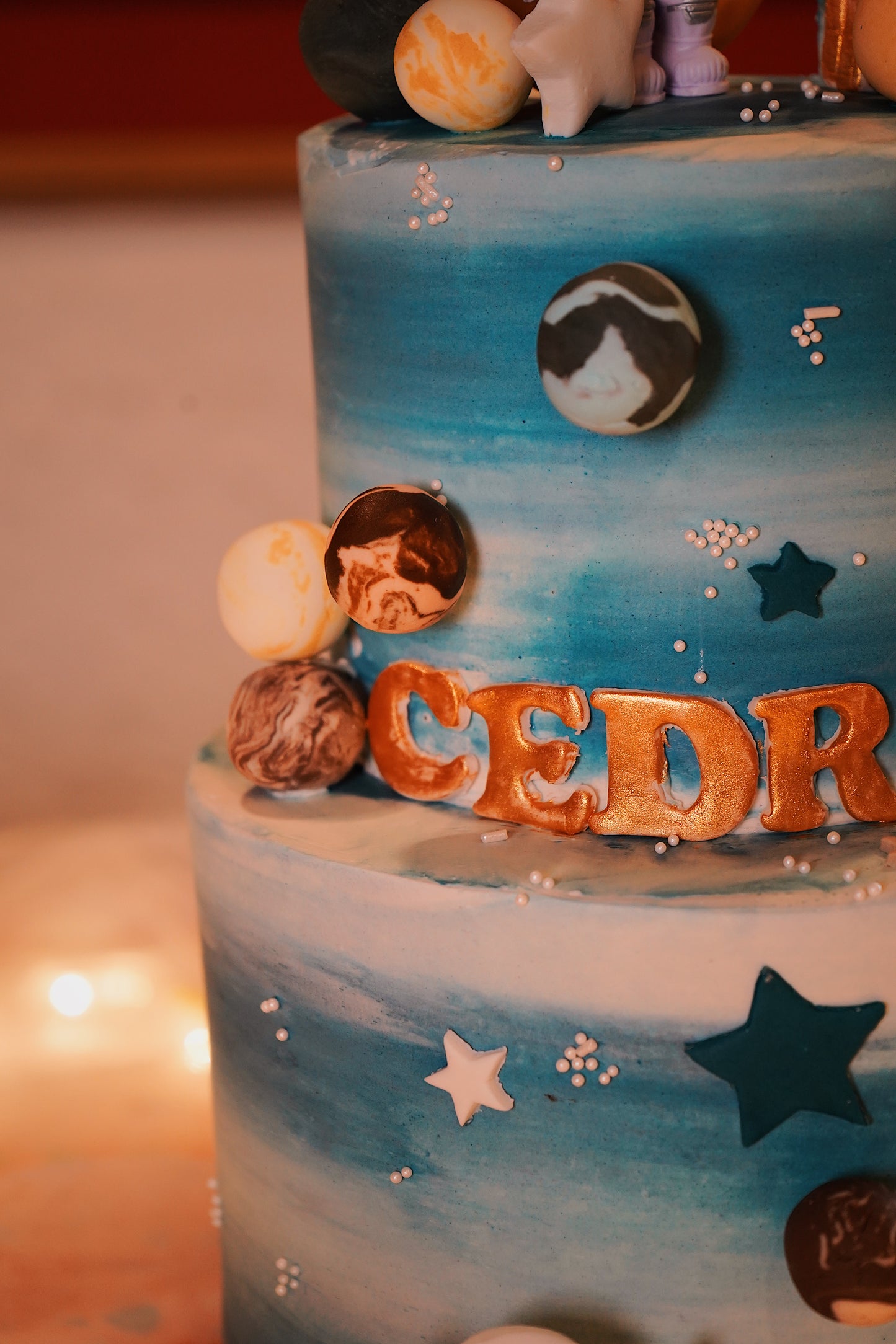 Astronaut Space Two Tier Cake