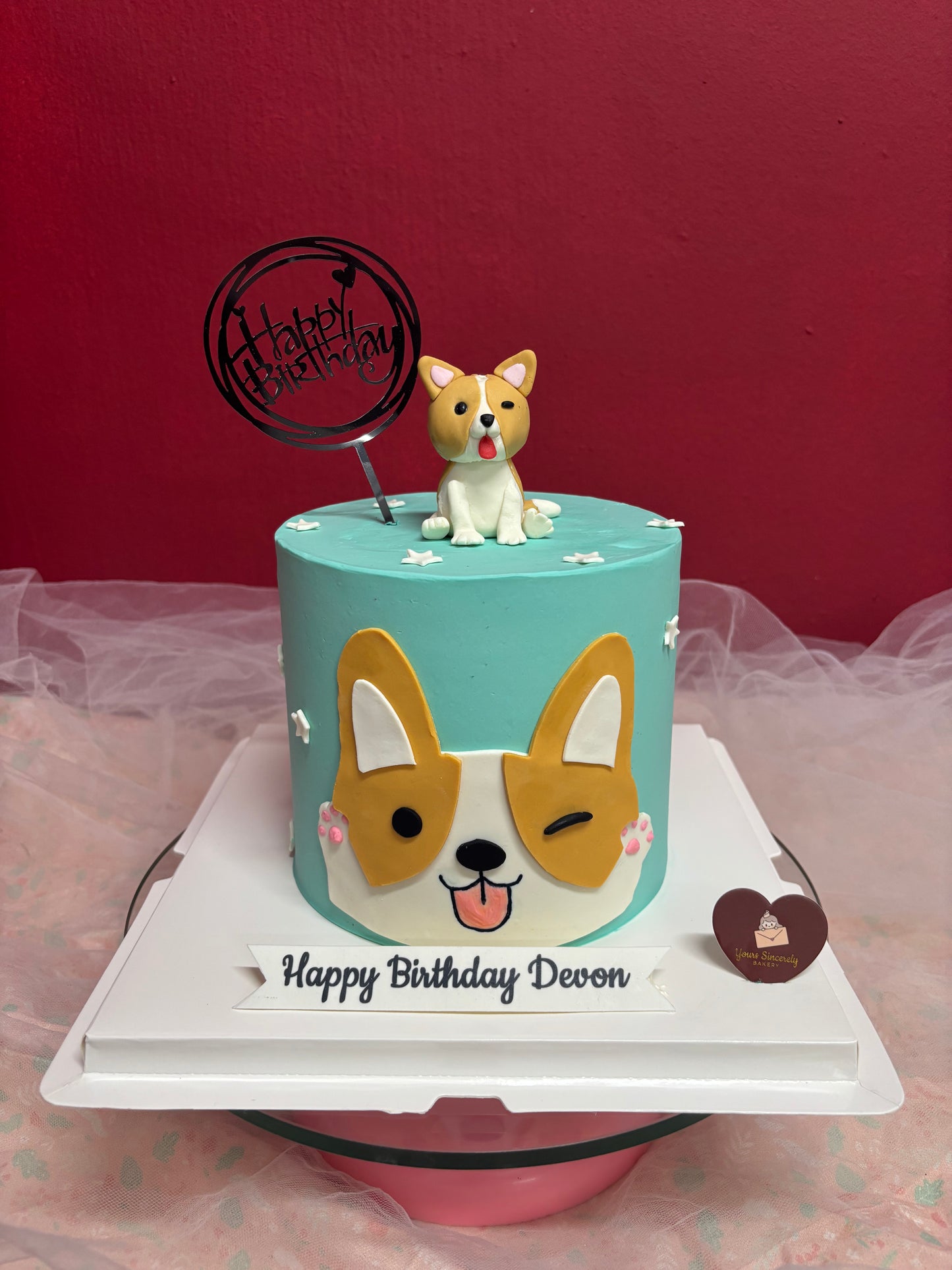 Cute Dog Customised Cake