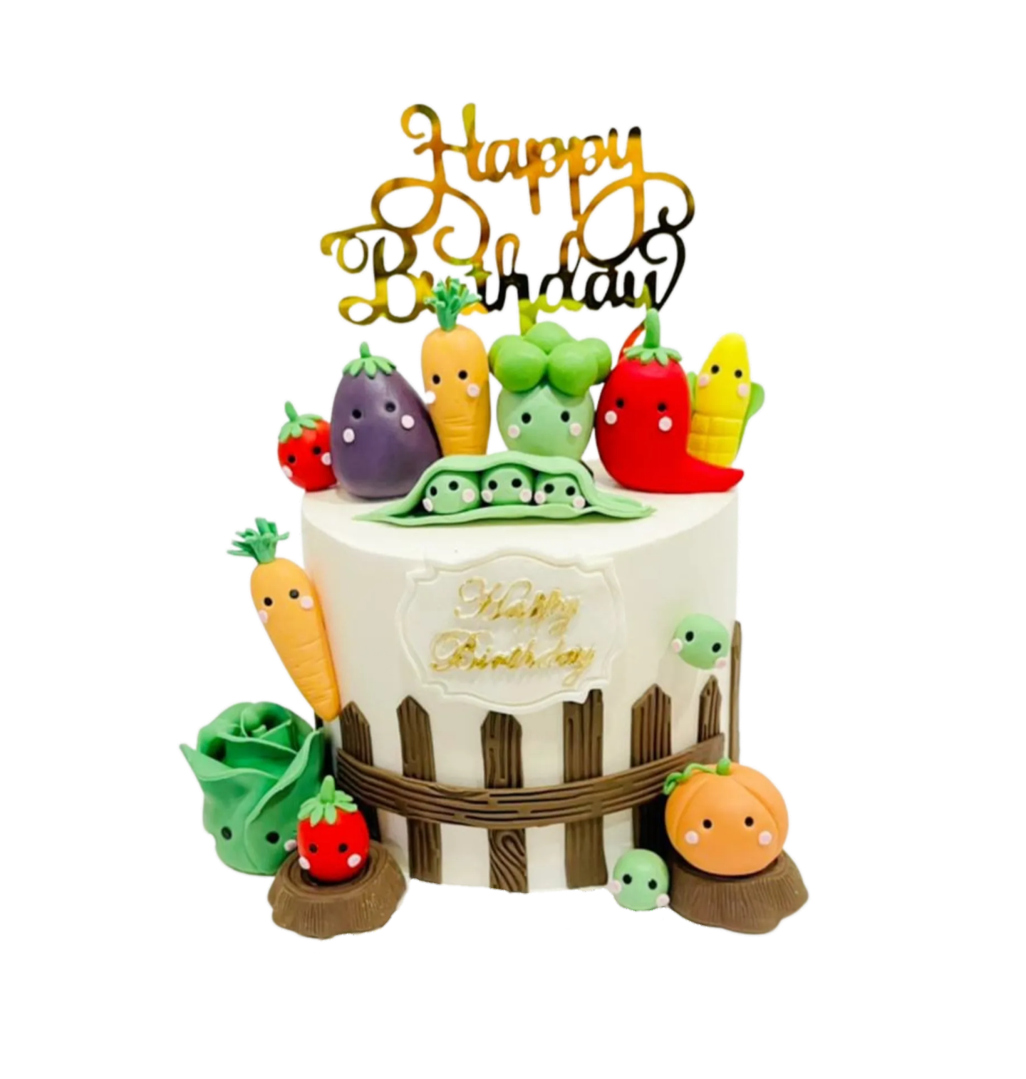 Cute Vegetables Farm Cake