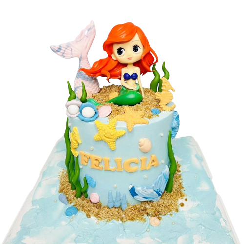 Little Mermaid Ariel Themed Cake