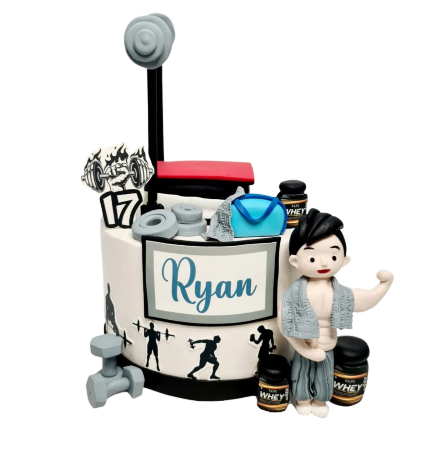 Muscle Man Gym Body Builder Customise Cake