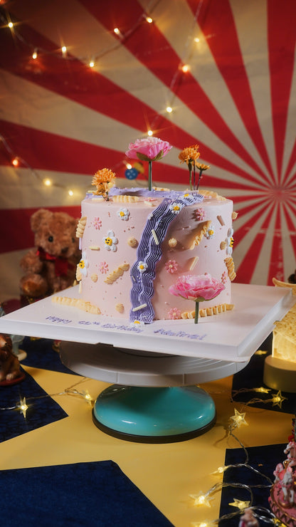 Floral Spiral Garden Cake