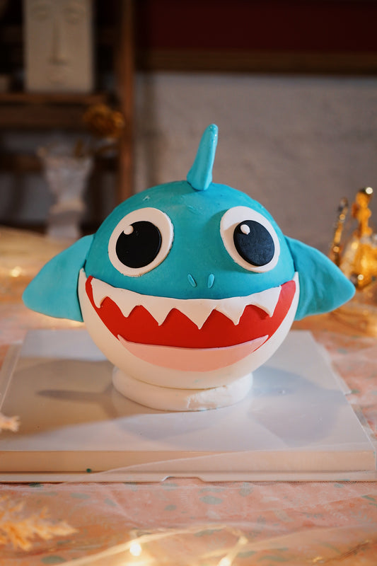 Blue Baby Shark Pinata Cake