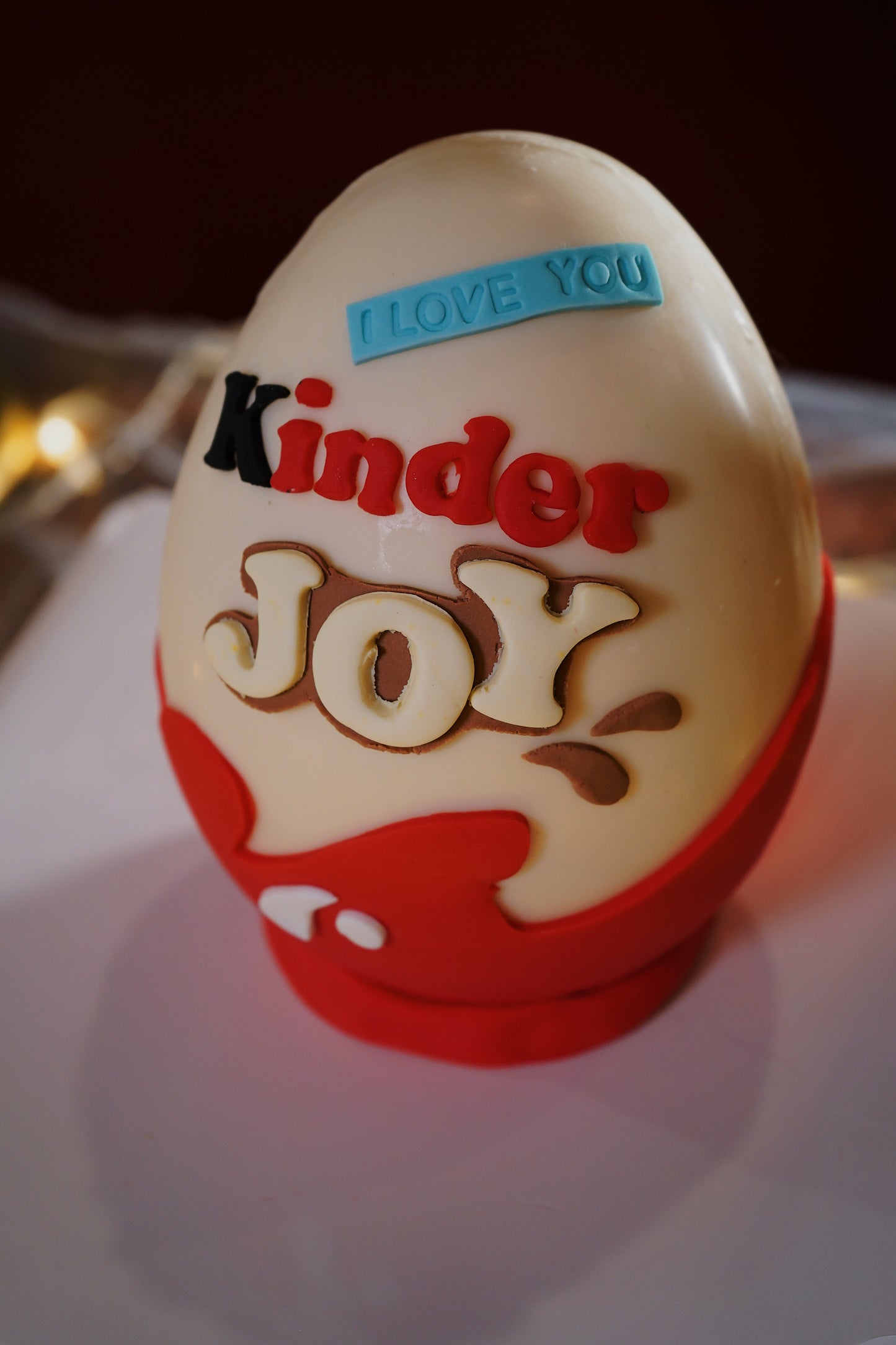 Kinder Joy Egg Shape Pinata Cake