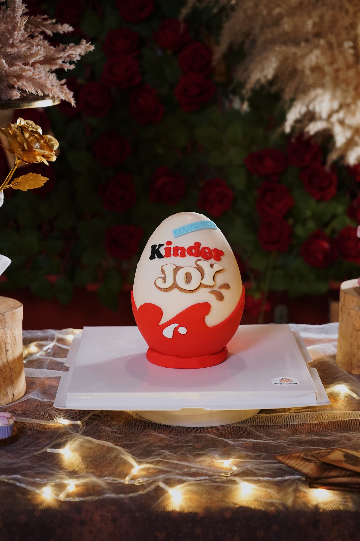 Kinder Joy Egg Shape Pinata Cake