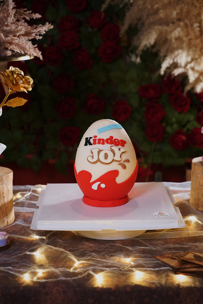 Kinder Joy Egg Shape Pinata Cake