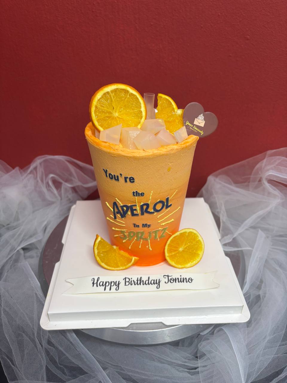 Aperol Drinkable Cake