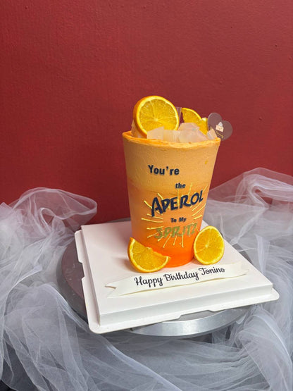 Aperol Drinkable Cake