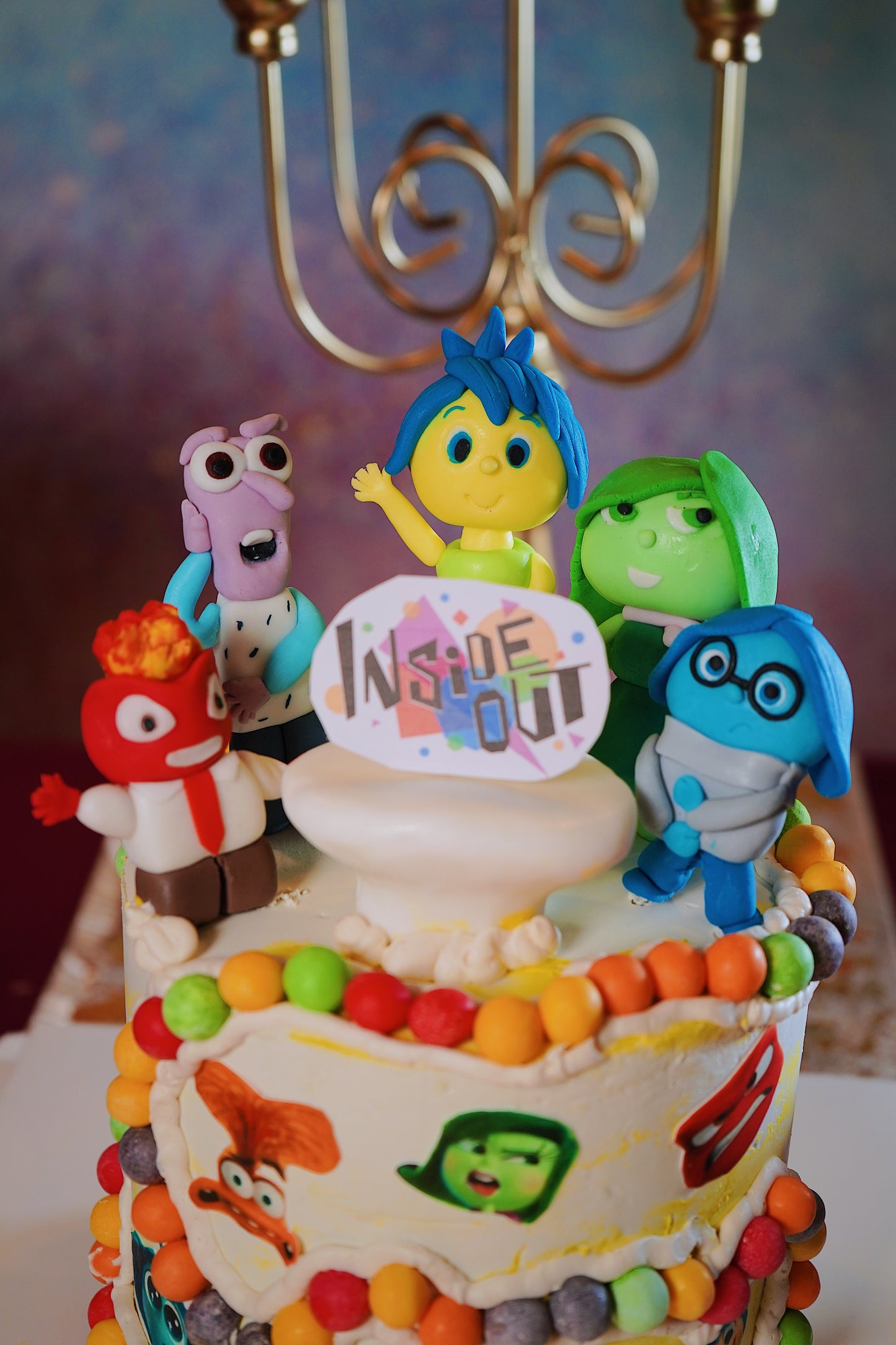 Inside Out Memory Orbs Cake