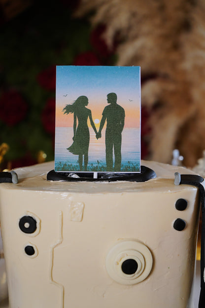 Polaroid Surprise Cake