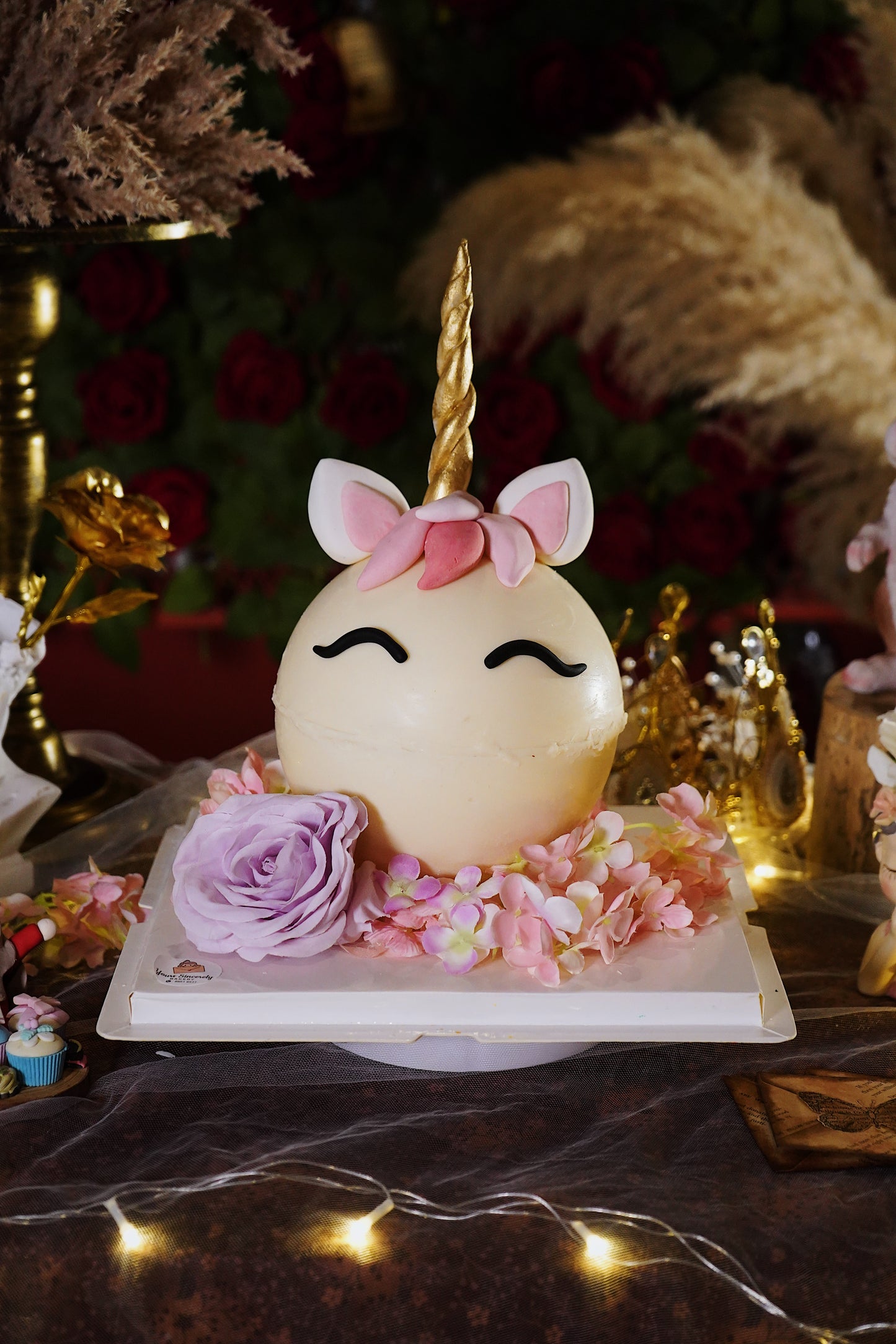Floral Unicorn Knock Knock Pinata Surprise Cake