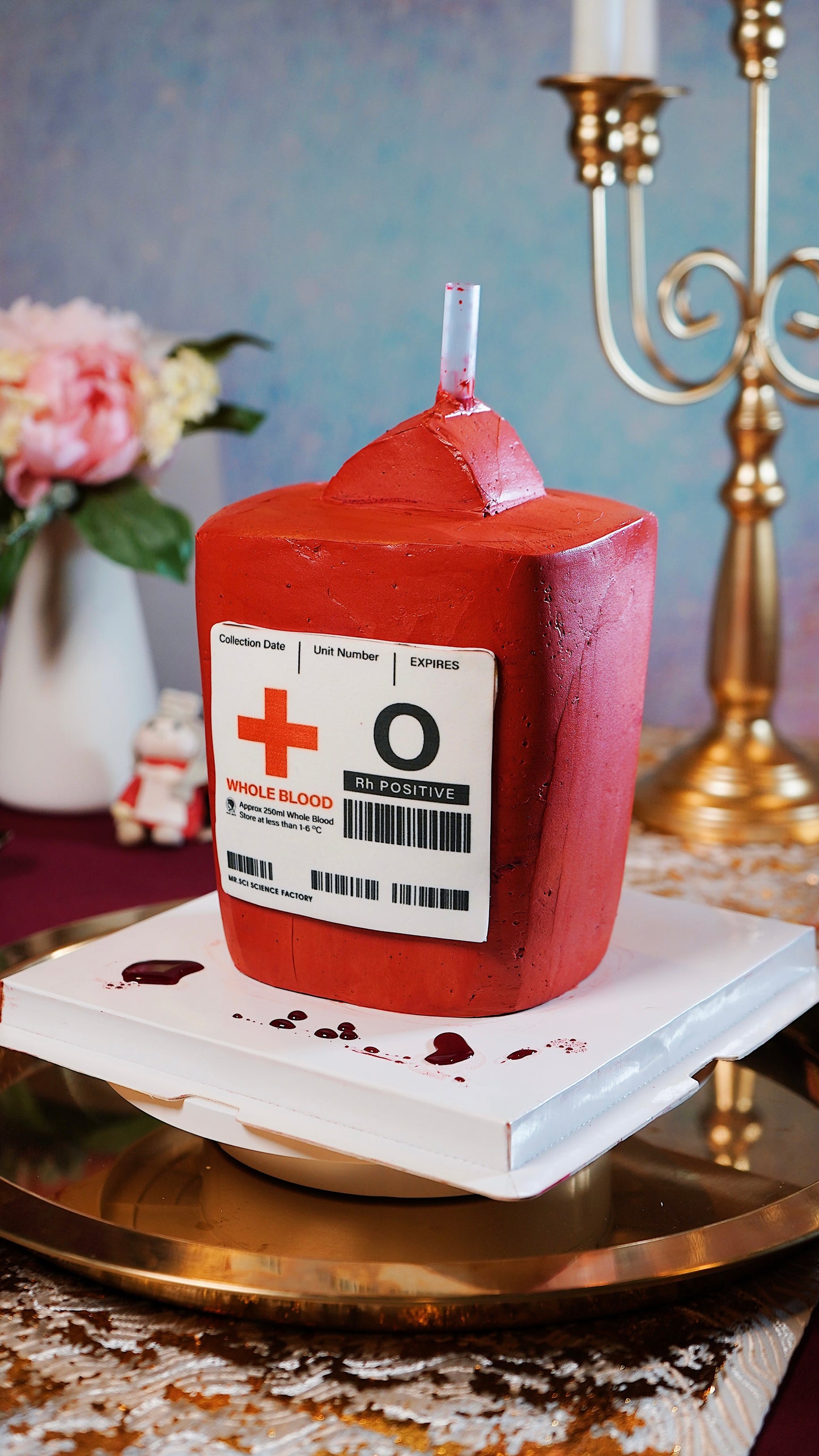 Blood Bag Drinkable Cake