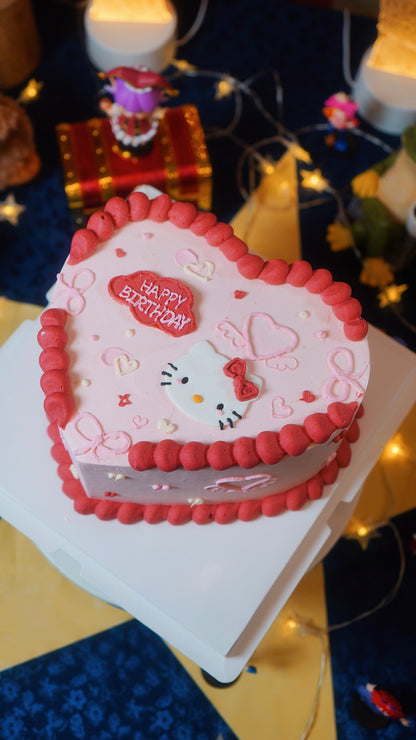 Hello Kitty Heart Cake
