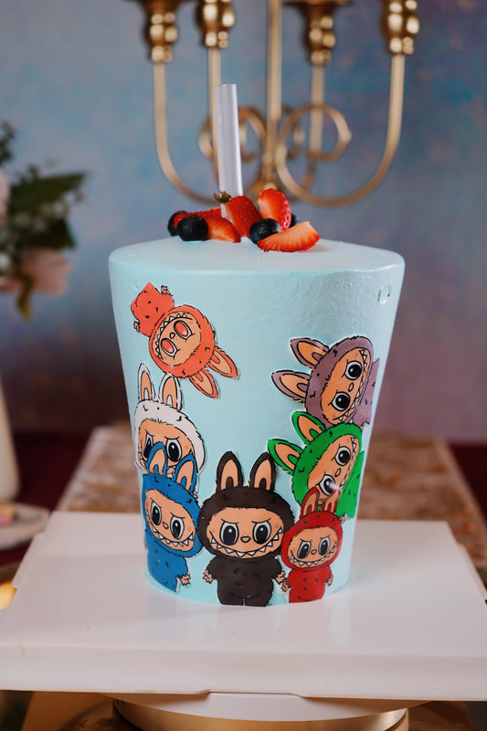 Labubu And Friends Drinkable Cake