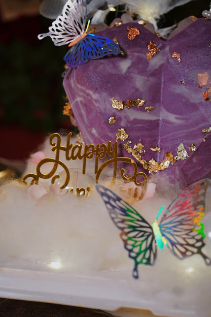 Enchanted Geode Heart Pinata Cake