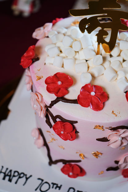 Cherry Blossom Tree Money Pulling Cake