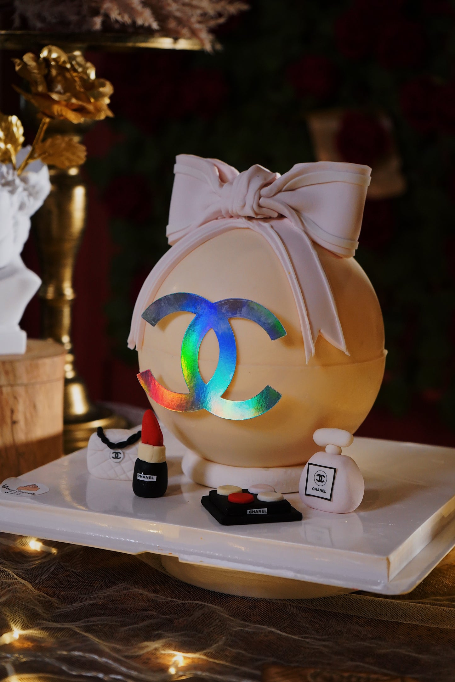 Chanel Makeup Pinata Cake