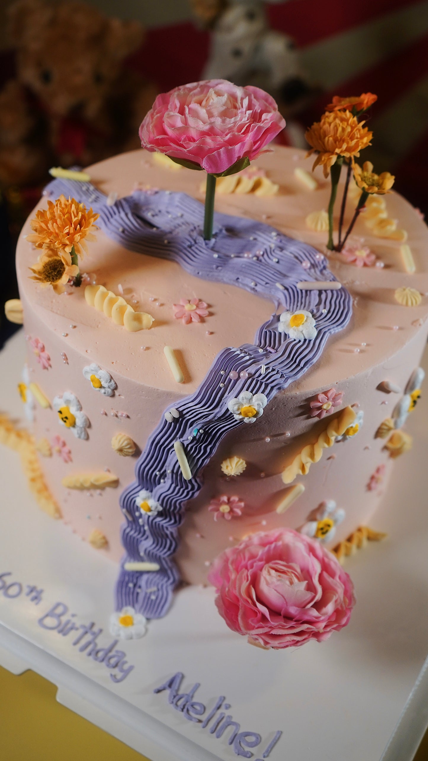 Floral Spiral Garden Cake