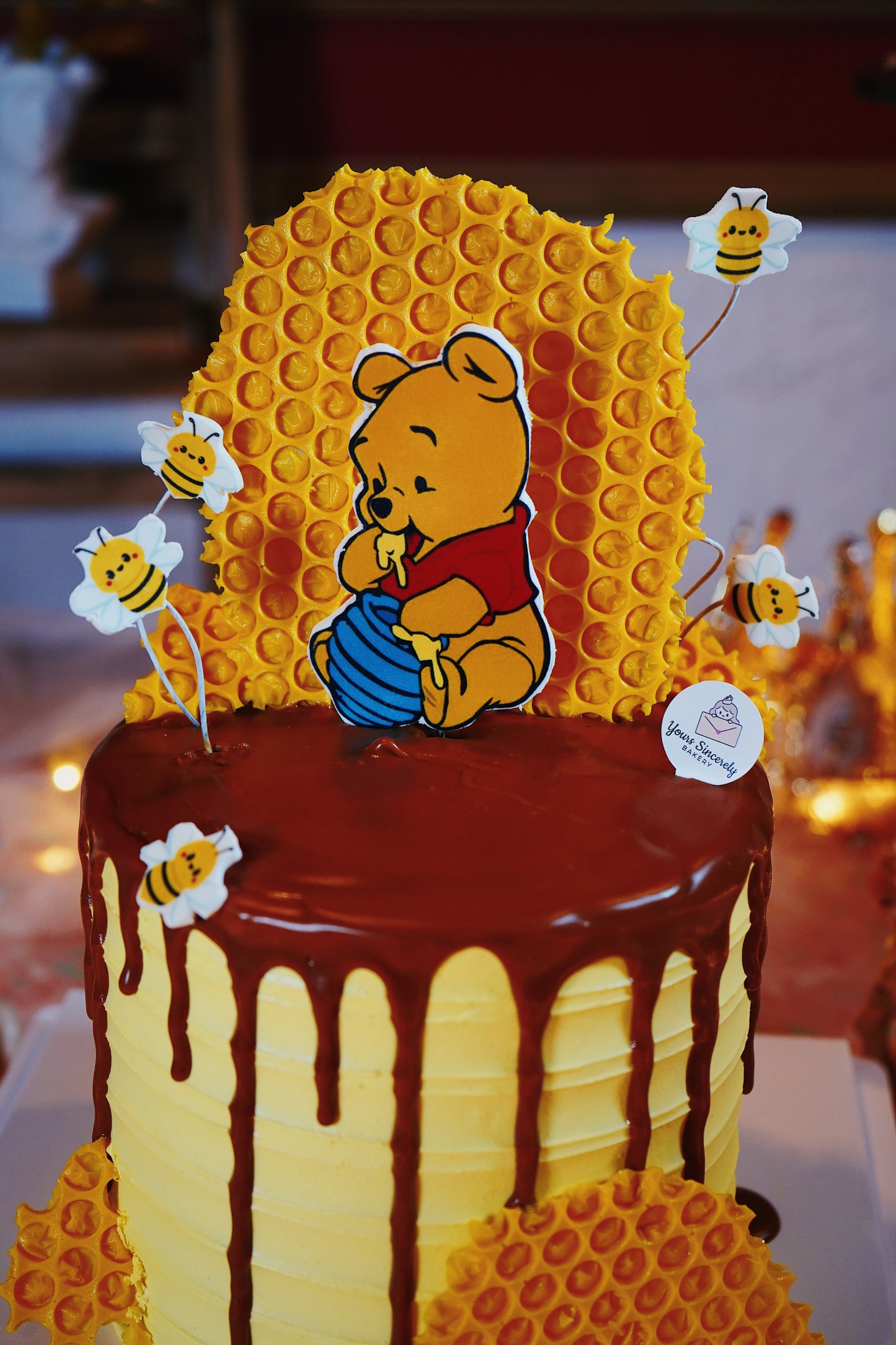 Winnie The Pooh Drip Cake