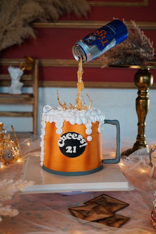Gravity Defying Beer Cake