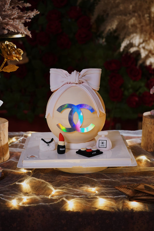 Chanel Makeup Pinata Cake