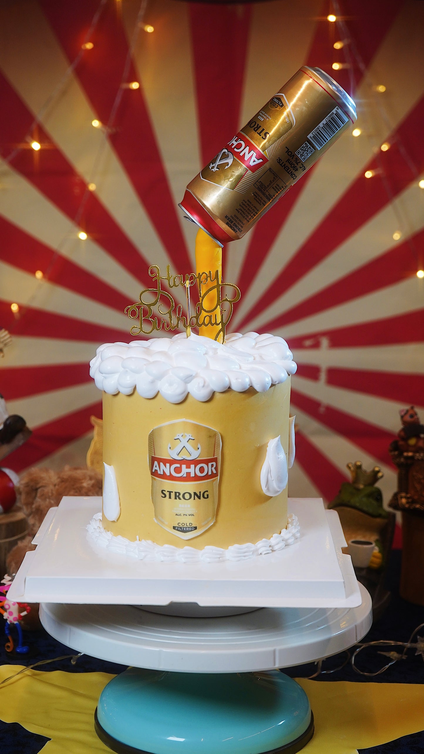 Anchor Beer Flying Gravity Cake