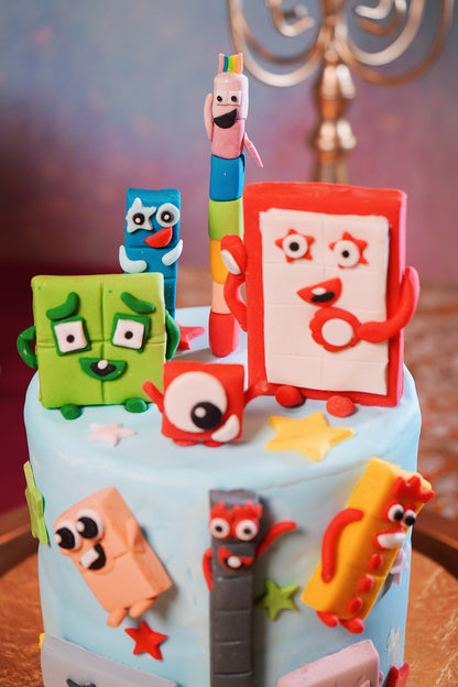 Number Blocks Customise Cake