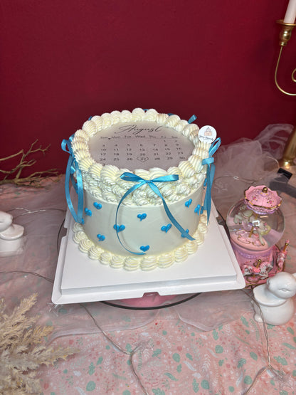 Blue Ribbon Vintage Burn Away Cake