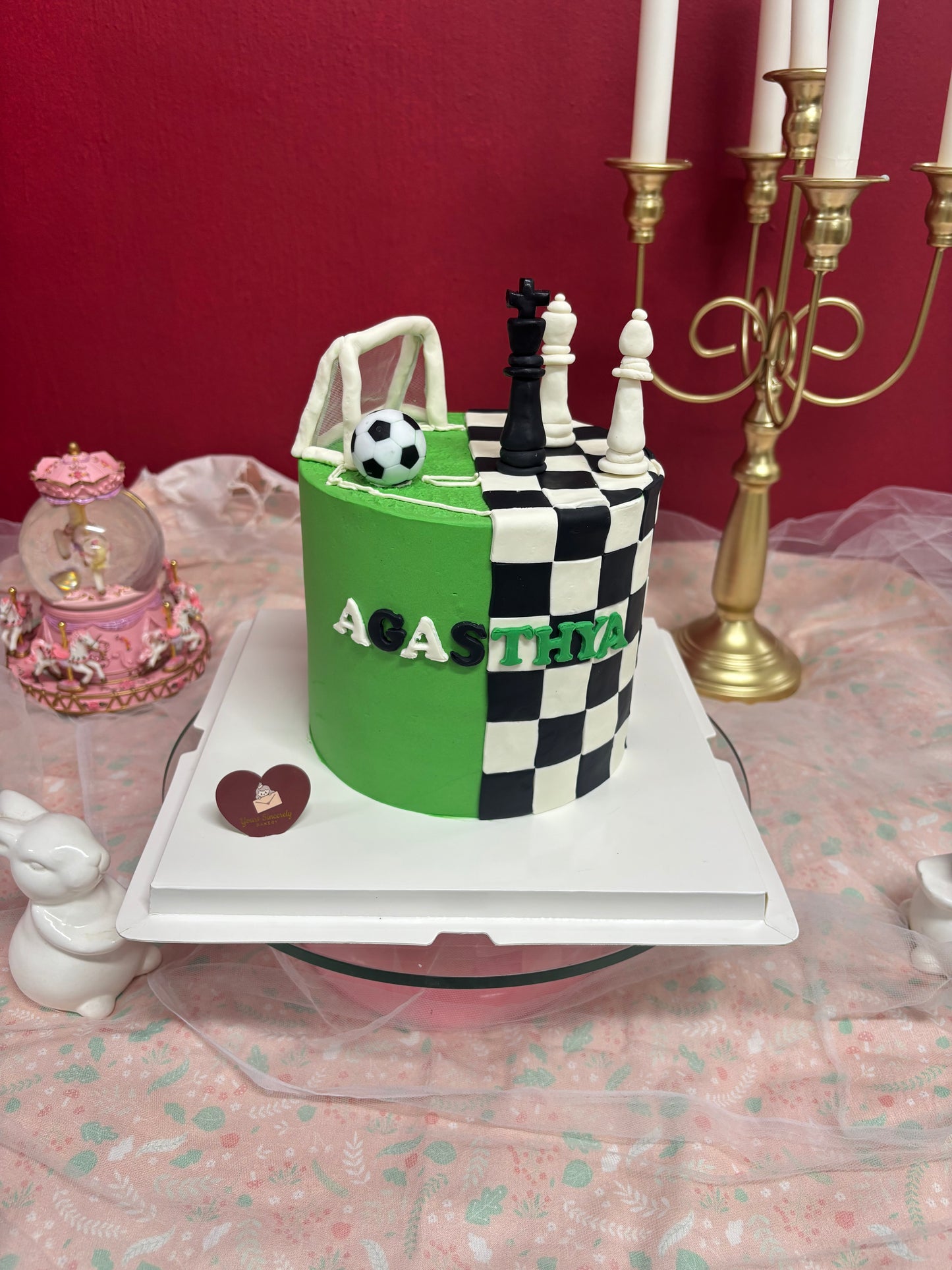 Chess x Football Cake