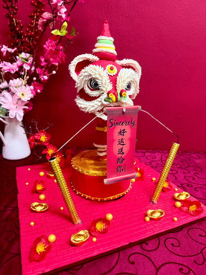 Sincerely Lion Dance Burn Away Cake
