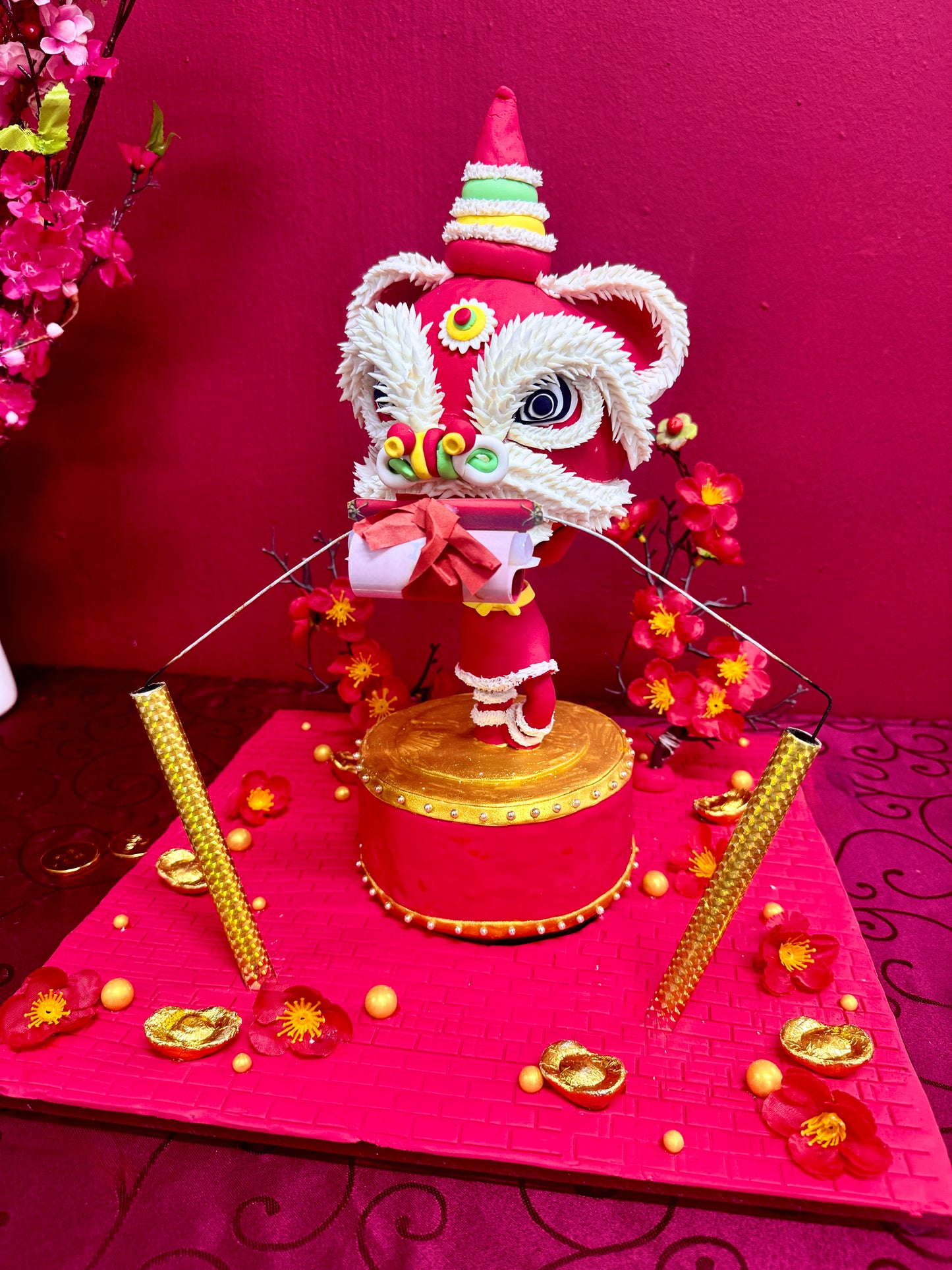 Sincerely Lion Dance Burn Away Cake