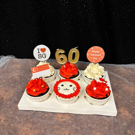 National Day Cupcakes (6pcs)
