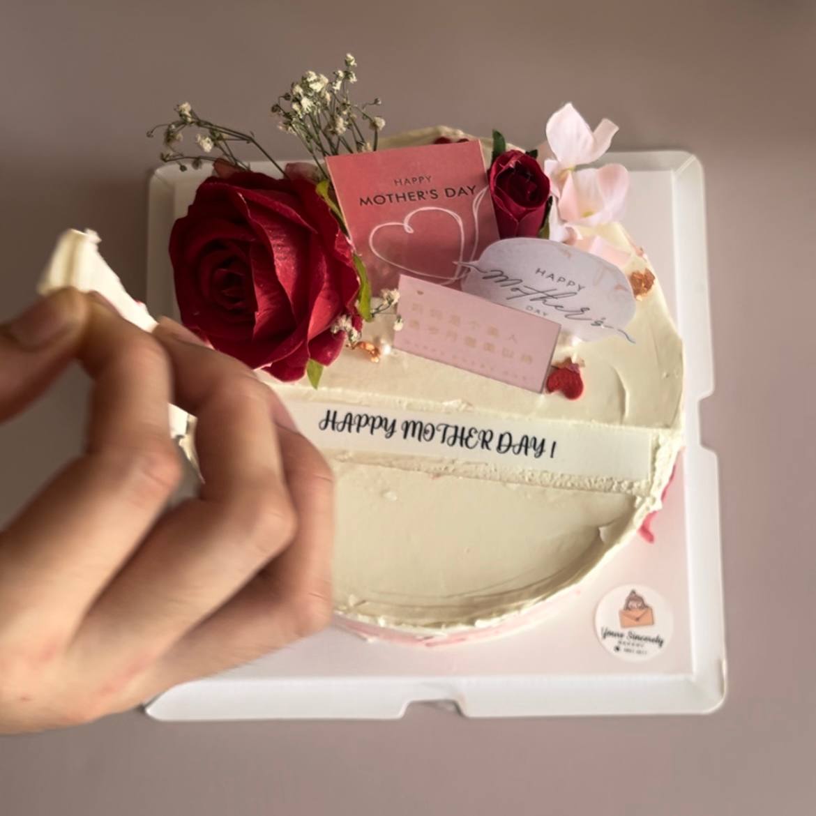 Mother's Day Tear Surprise Cake