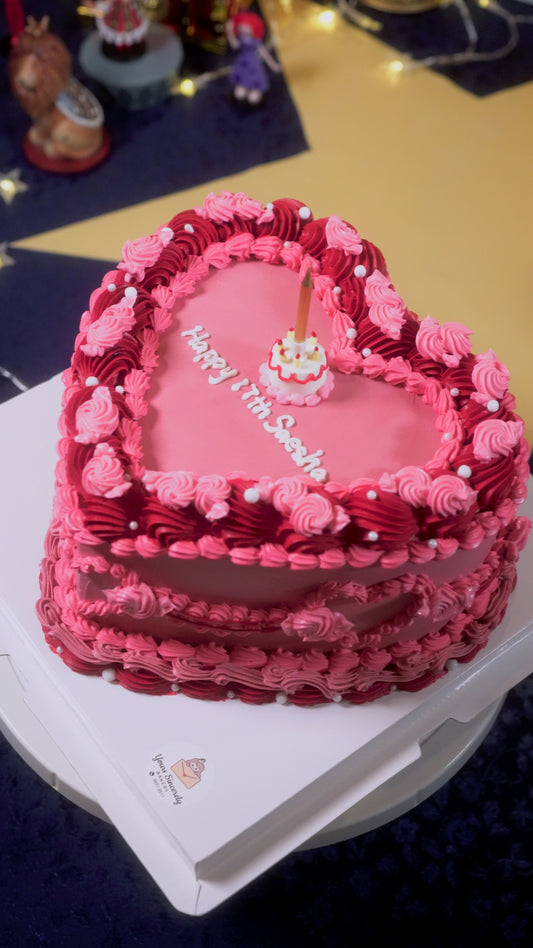 Vintage Heart Cake