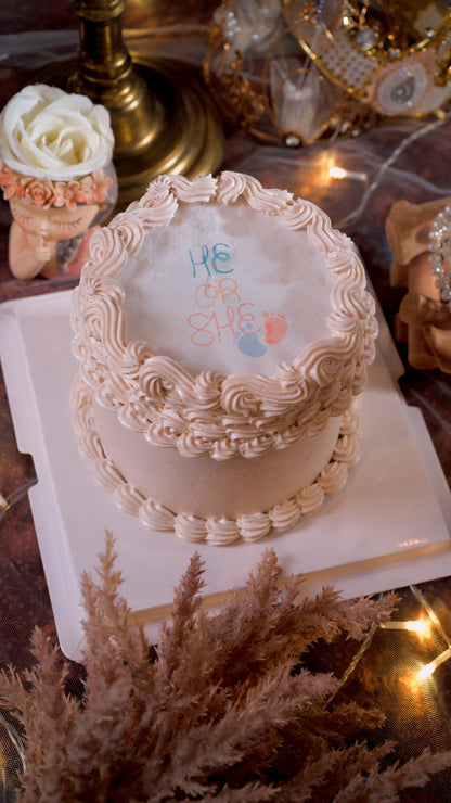 Gender Reveal Burn Away Cake