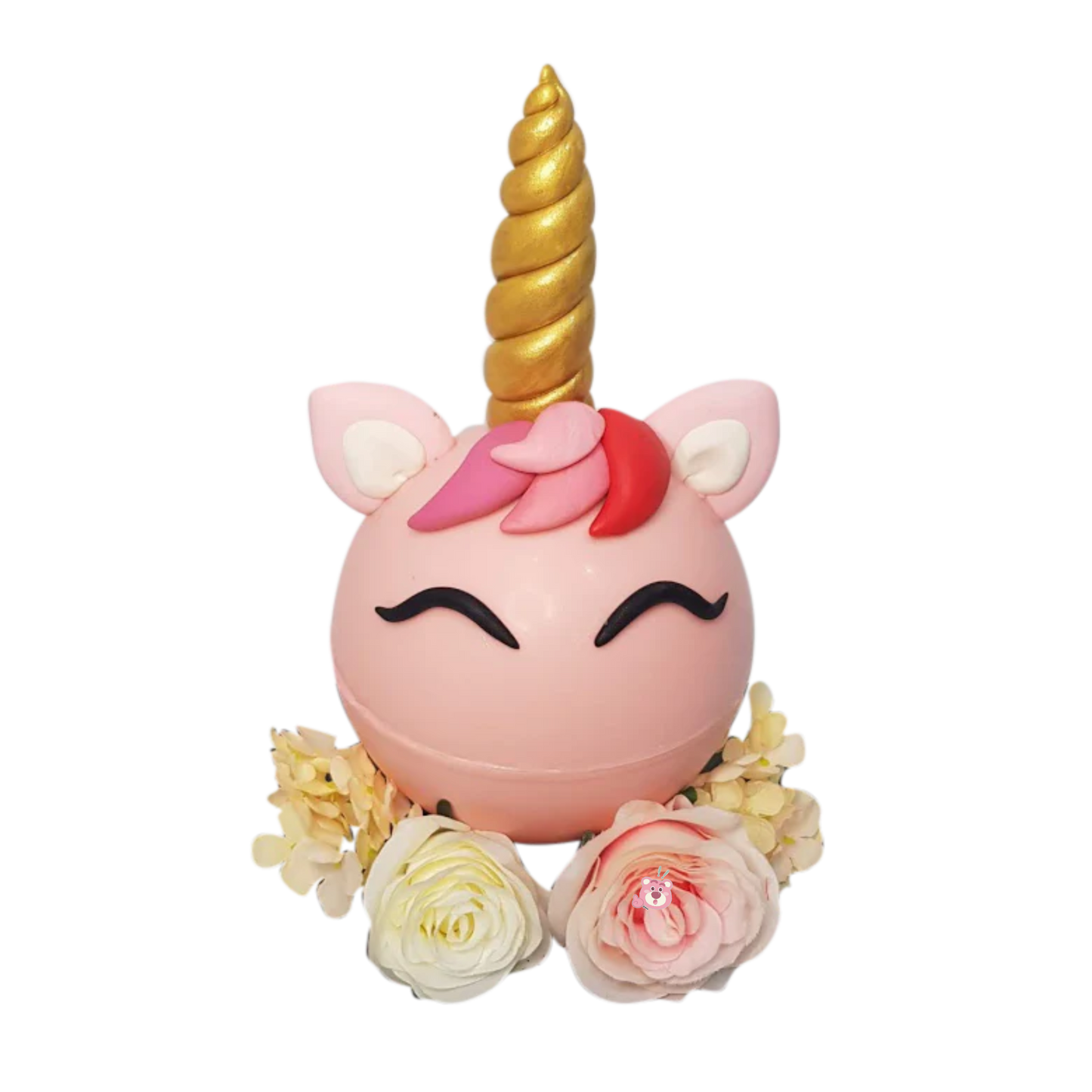 Pink Floral Unicorn Knock Knock Pinata Surprise Cake