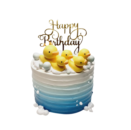 Five Ducks Blue Ombre Money Pulling Cake