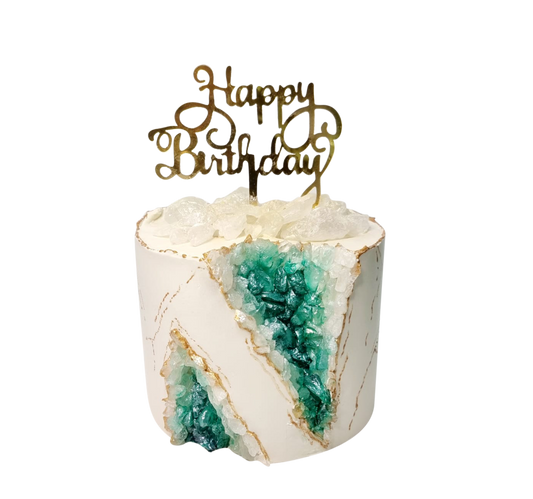 Geode Gem Crystal Money Pulling Turquoise Cake