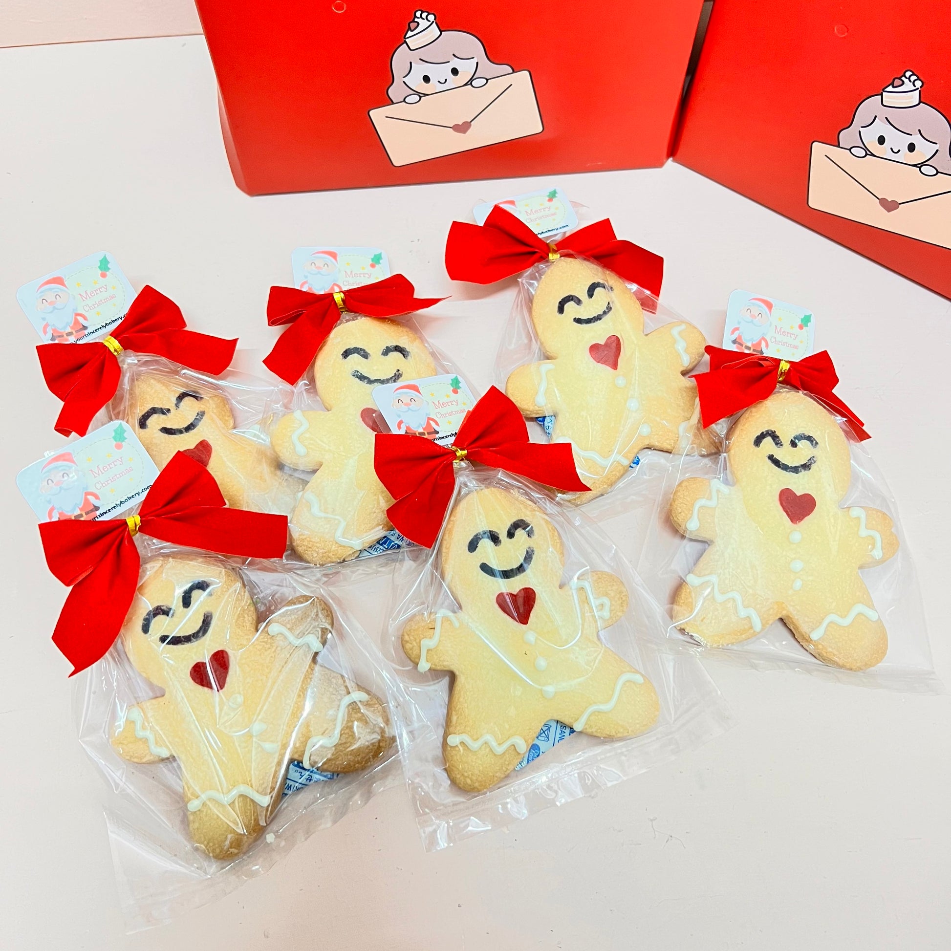 Gingerbread Man Butter Cookies Christmas Individual Packaging (30pcs)